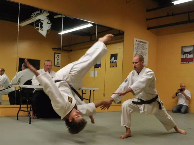 Scott Campsall performing an Aikido throw.